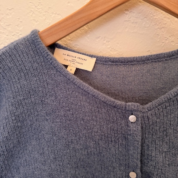 Sezane Gaspard Cardigan ✨ NWOT Vintage Blue - Picture 4 of 7